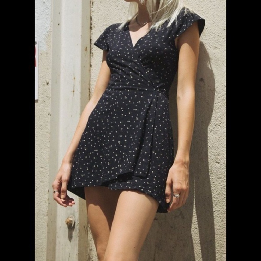 Brandy Melville john galt navy blue Robbie dress